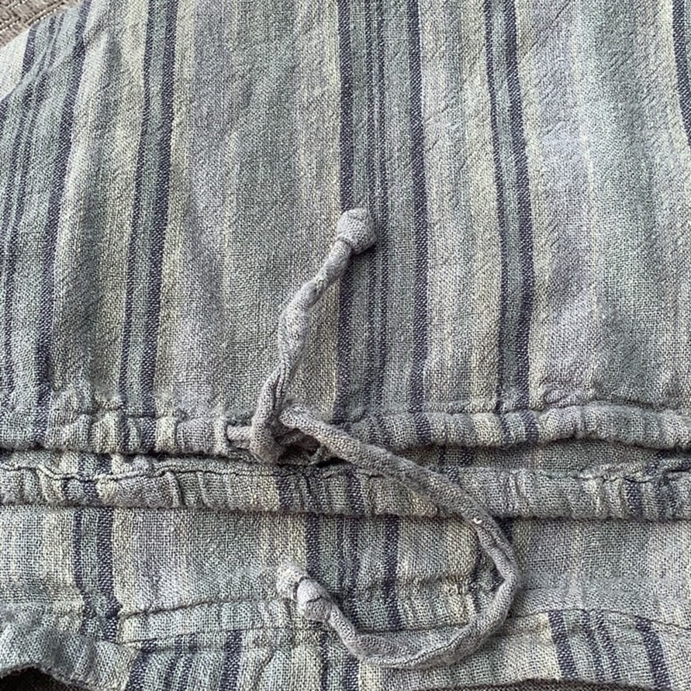 VANILLA STAR LINEN BLEND STRIPED SHORT SLEEVE TOP 🌻 - Picture 7 of 7